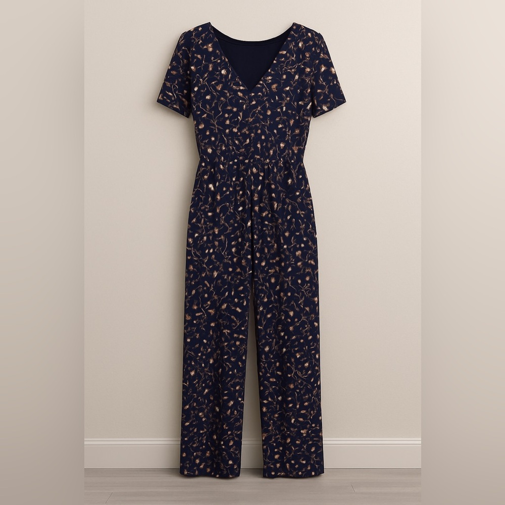 Kaileigh Midnight Blue Floral Jumpsuit